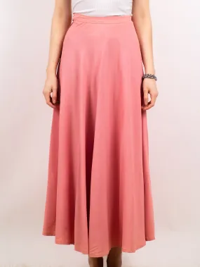 1940's Dusty Rose Pink Rayon Maxi Skirt