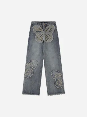 1984 Appliqued Butterfly Embroidered Jeans