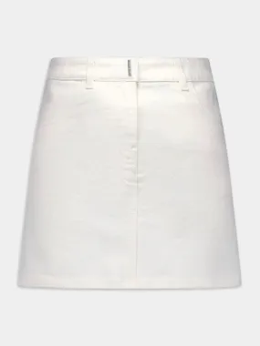 A-Line Denim Mini Skirt