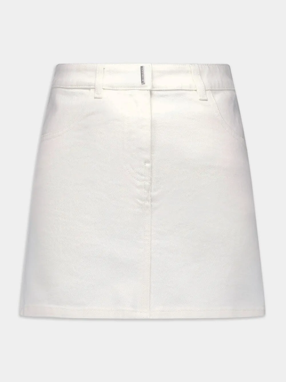 A-Line Denim Mini Skirt