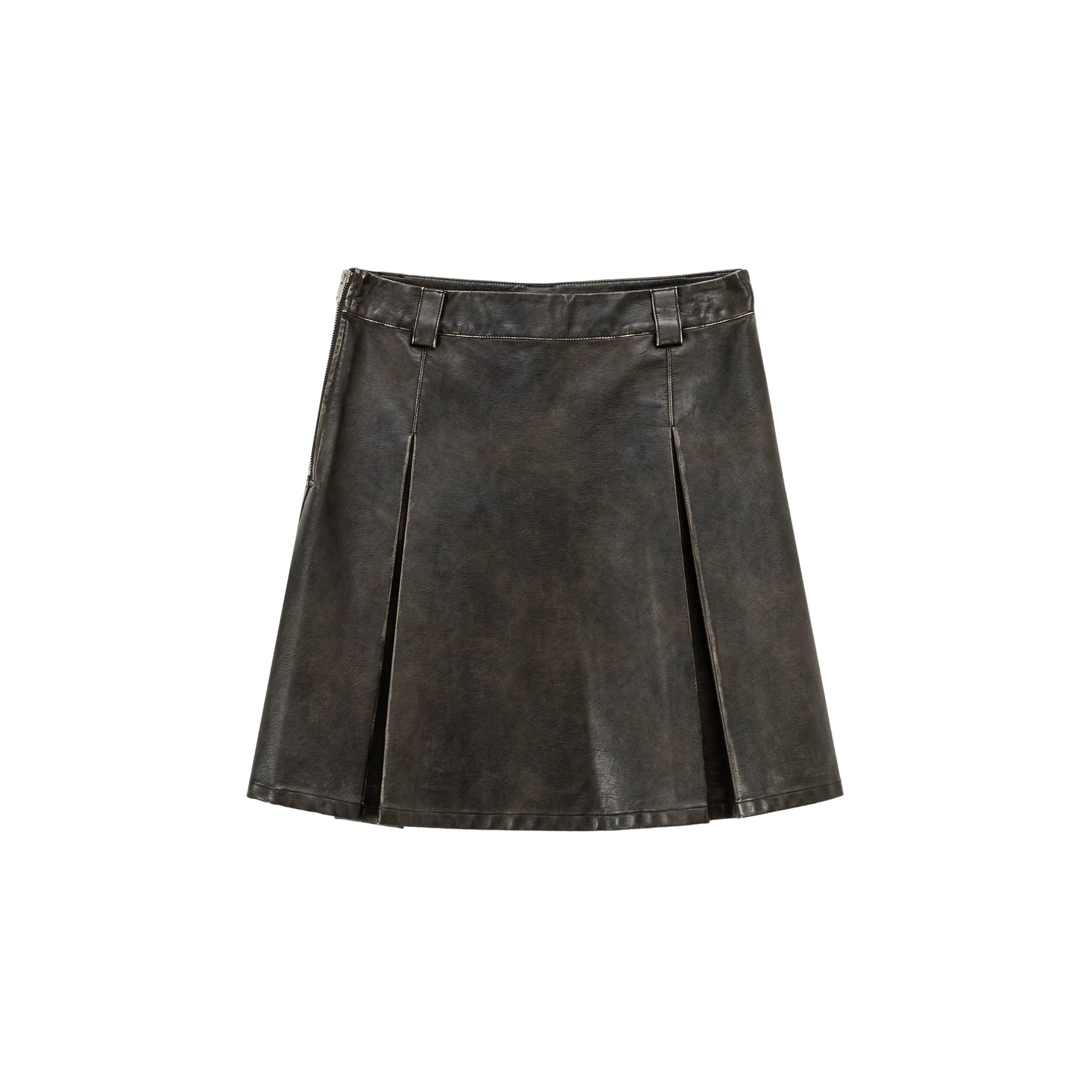 A-Line Leather Skirt