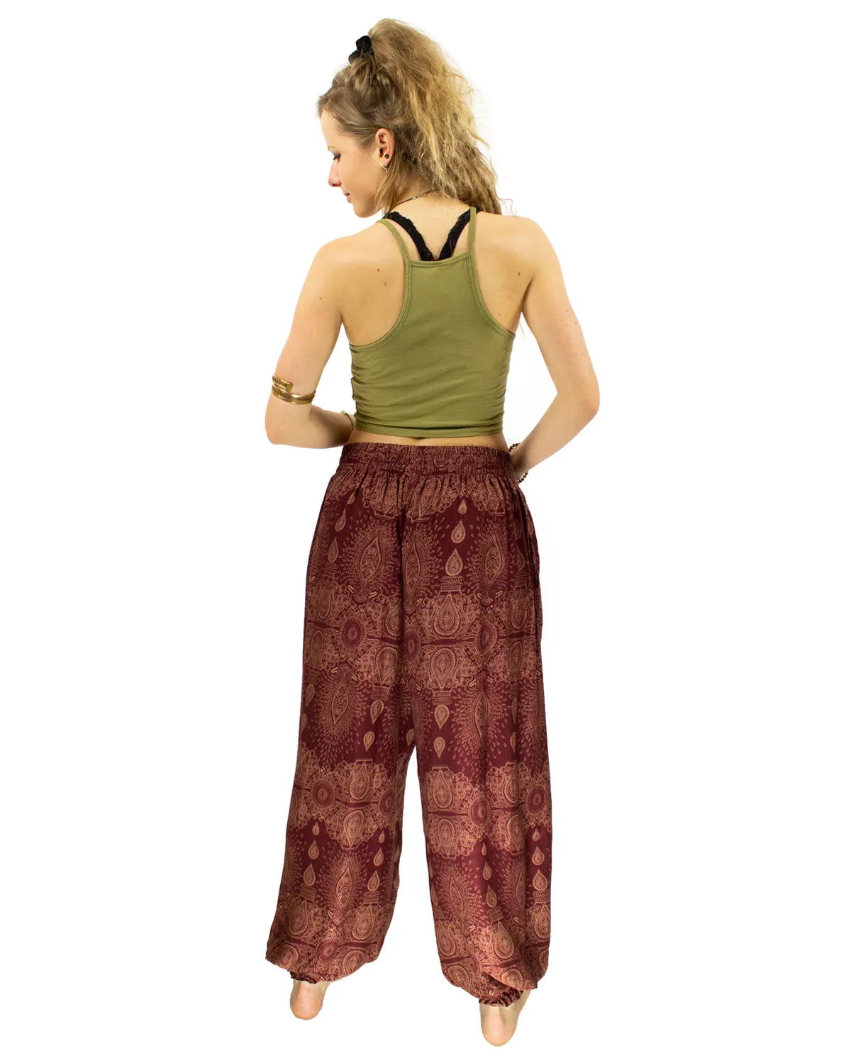 ALADDIN HAREM PANTS DARK RED