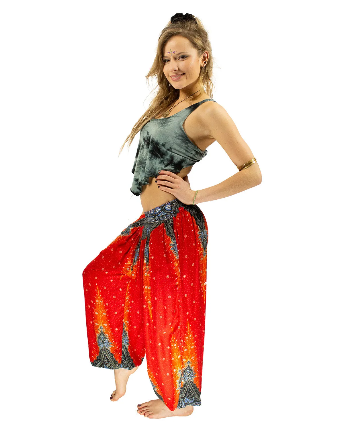 Aladdin Harem Pants Red