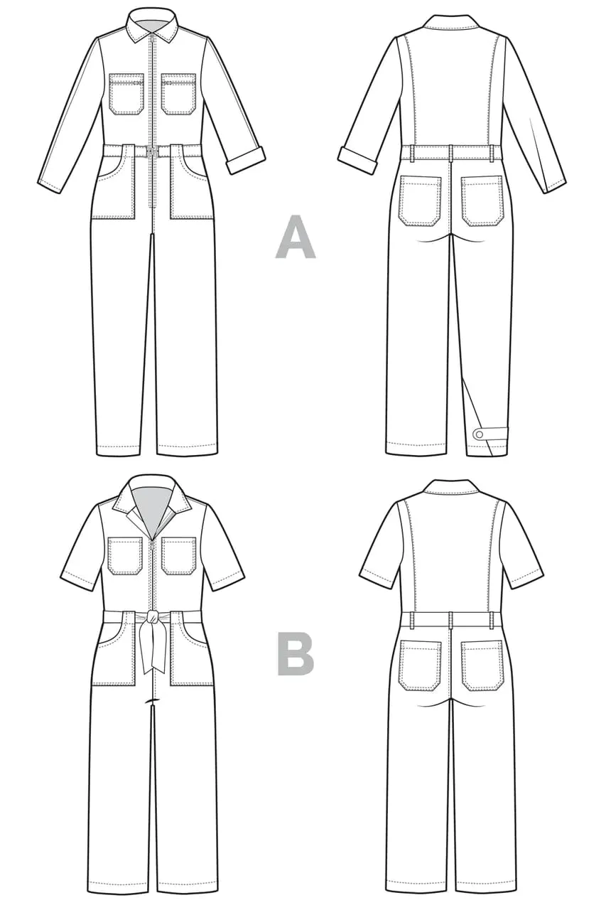 Bianca Flight Suit - Closet Core Patterns - Sizes 0-20