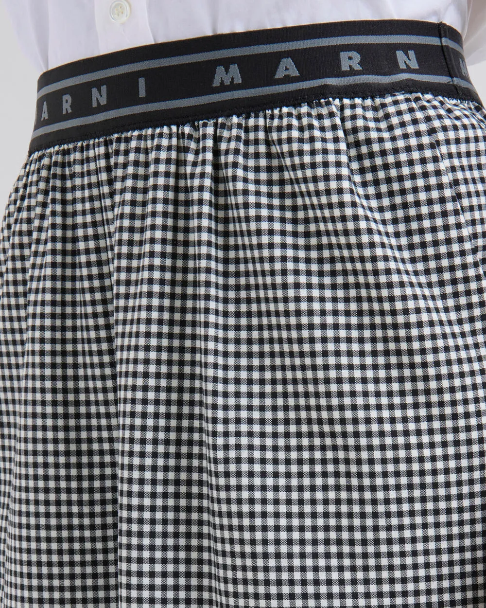 Black and White Check Palazzo Pant