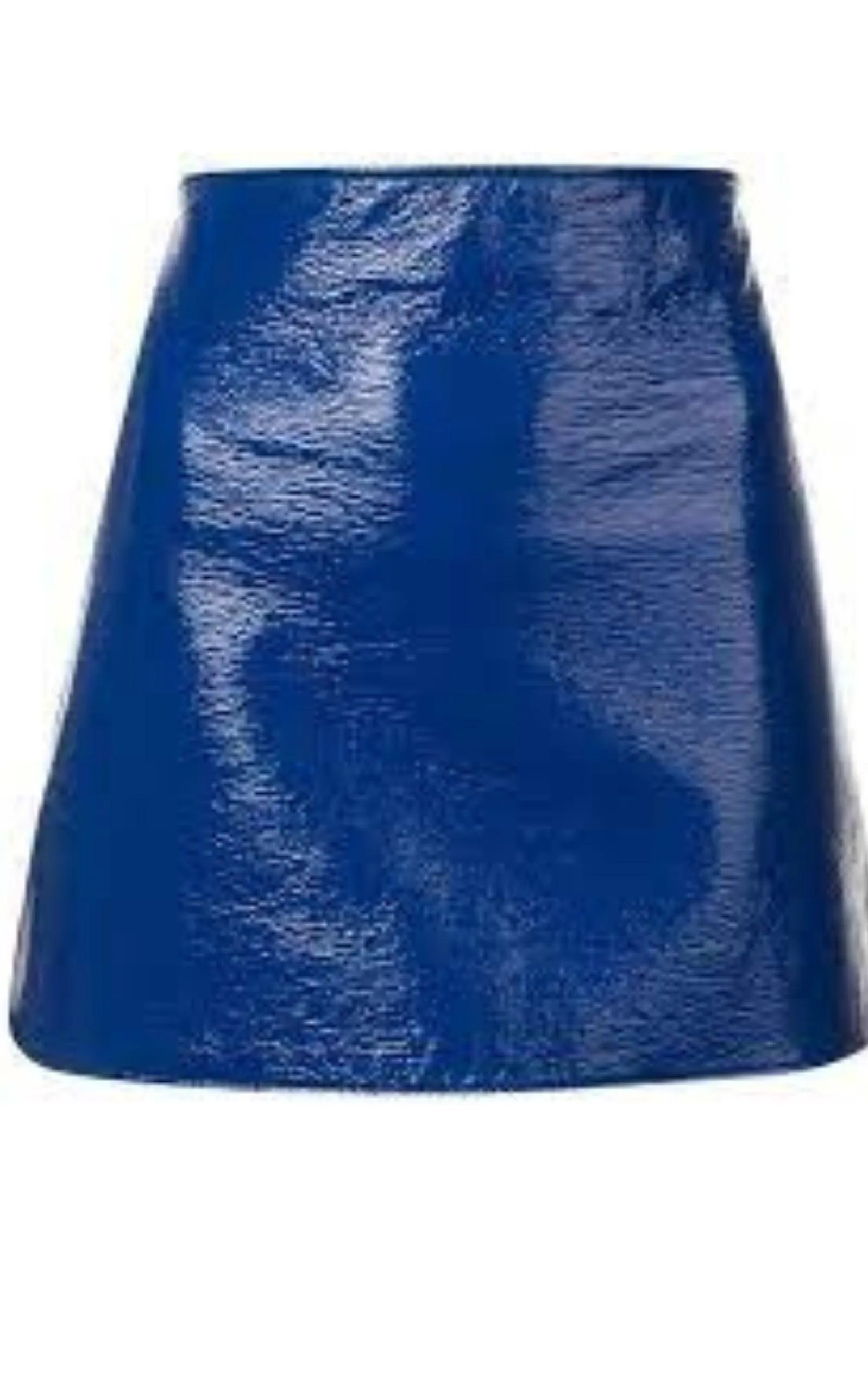 Blue Vinyl A-Line Skirt