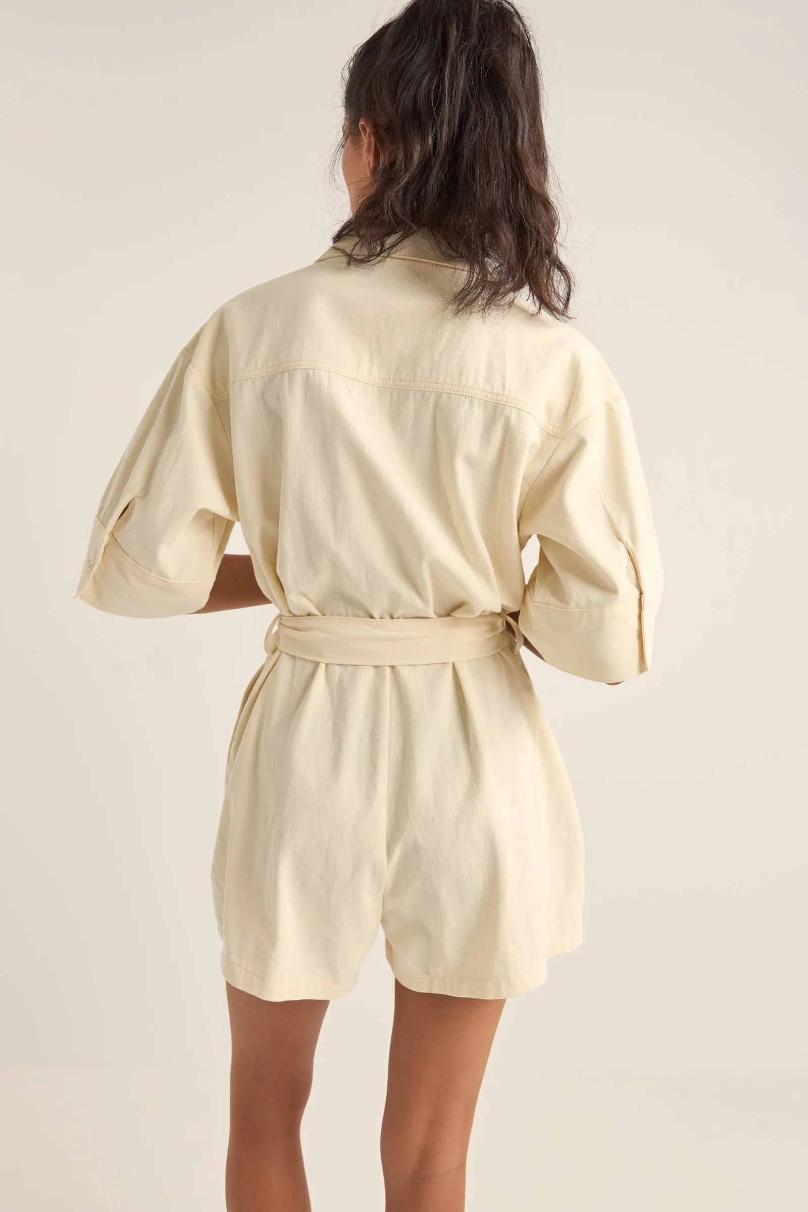 Boiler Playsuit Cream