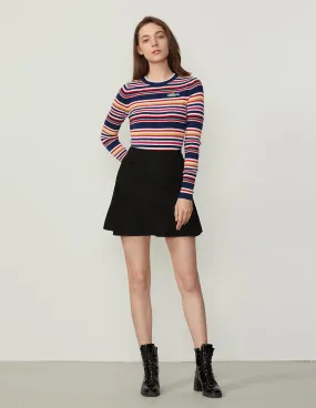 BORA AKSU Chic Wool A-Line Mini Skirt