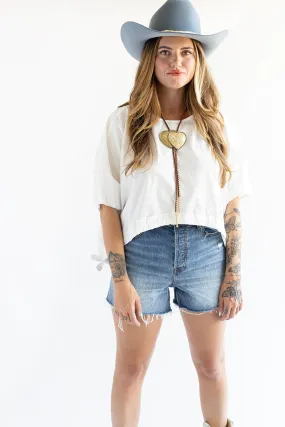 Bottom Line Denim High Rise Short