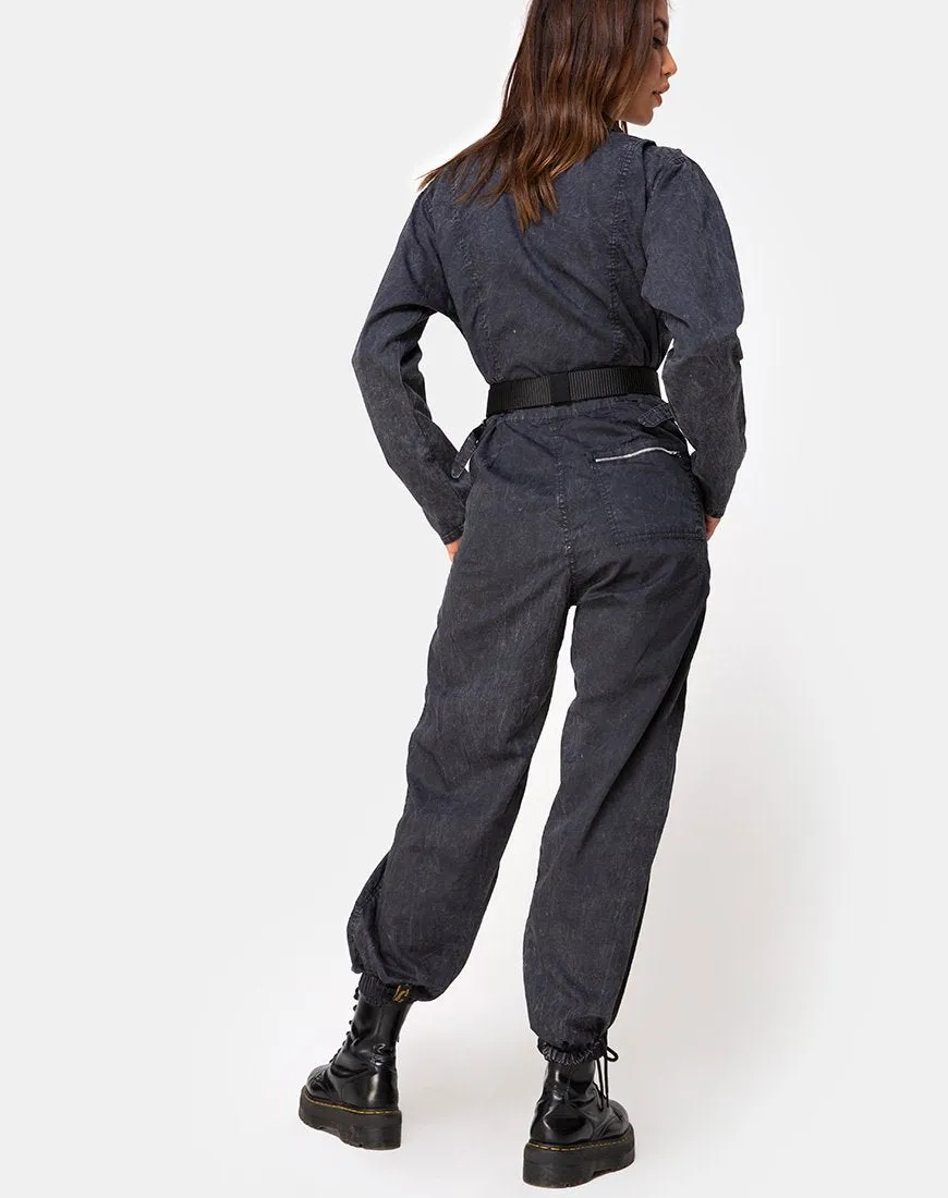 Brody Boiler Suit in Black