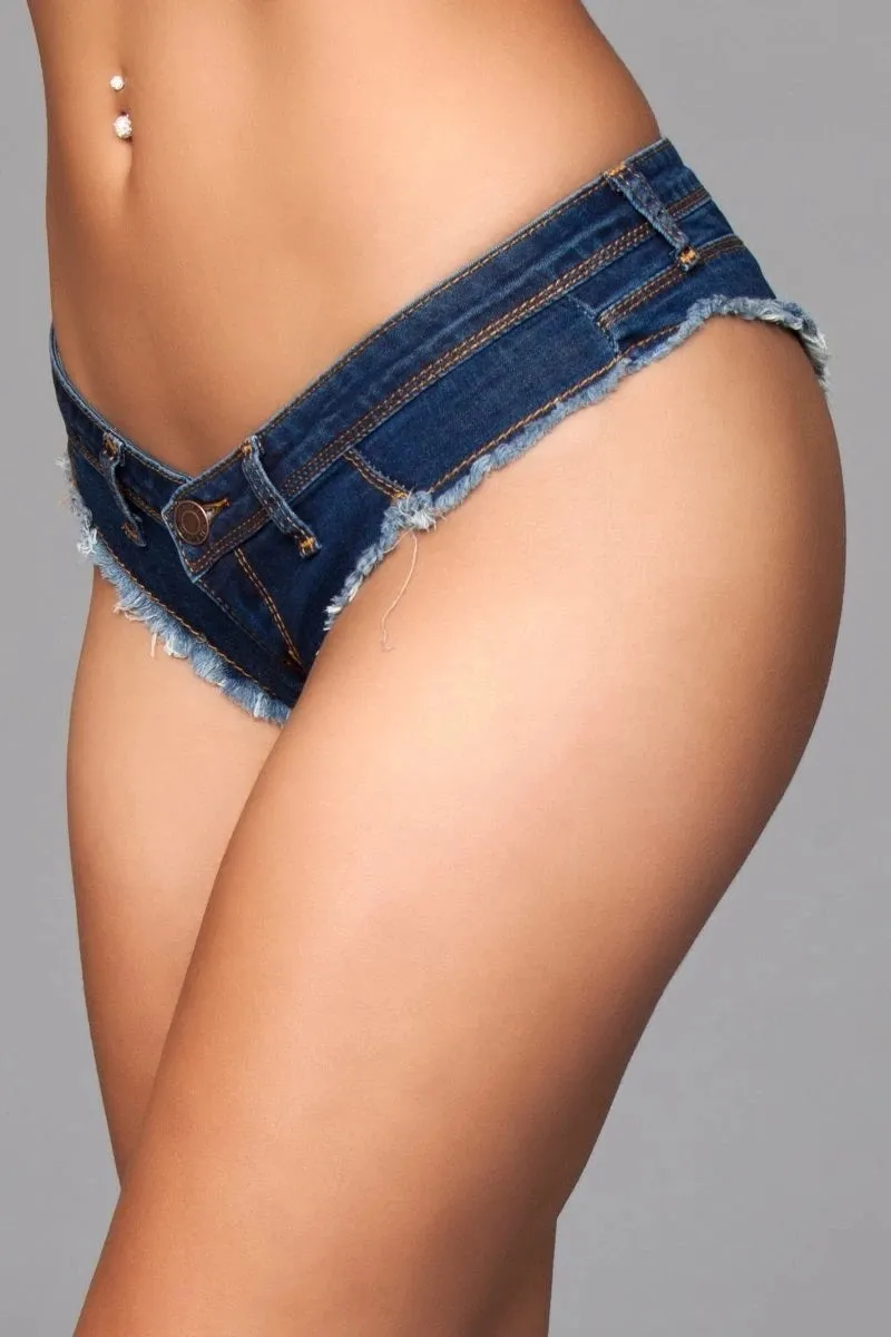 Buns Out Denim Cheeky Shorts