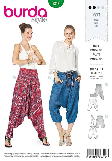 Burda Harem Pants 6316