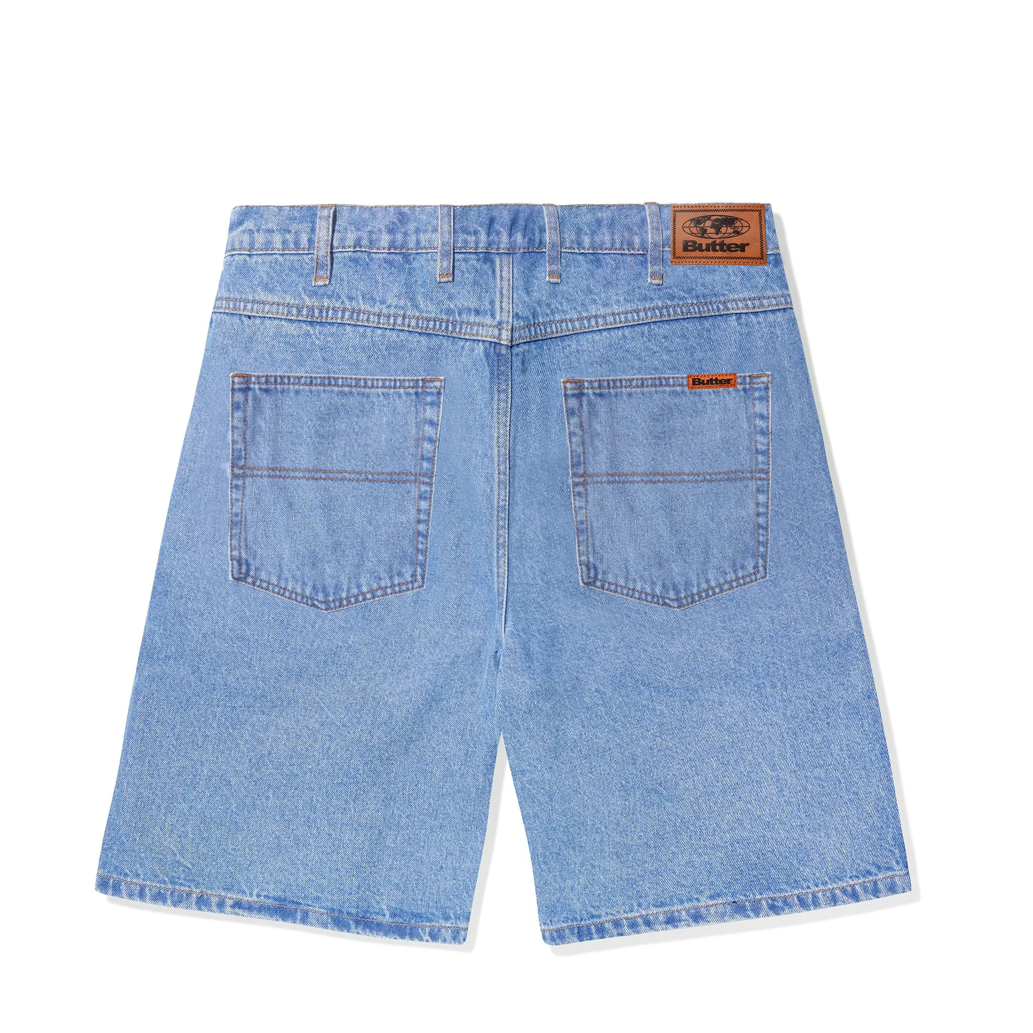 Butter Goods Baggy Denim Shorts Washed Indigo