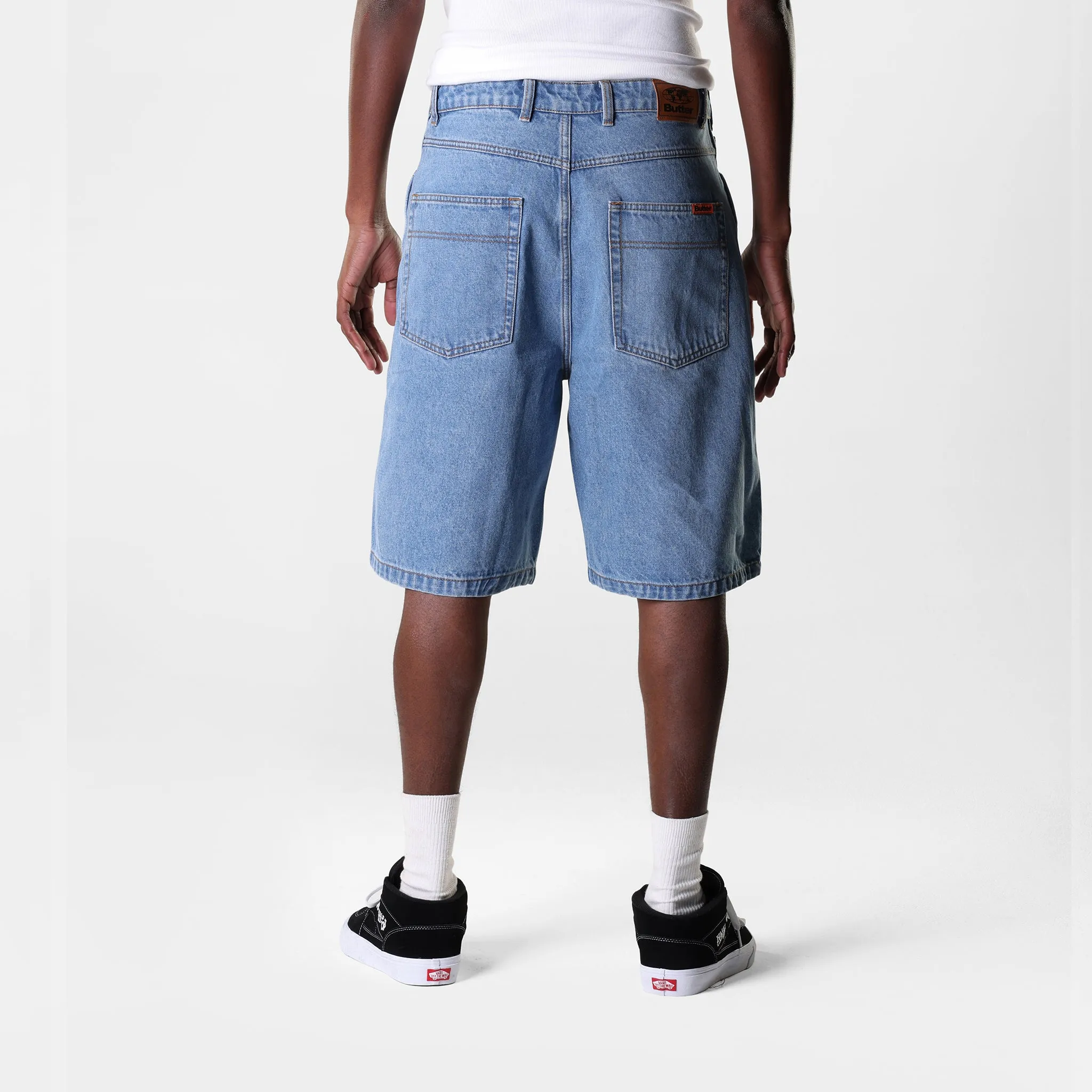 Butter Goods Baggy Denim Shorts Washed Indigo