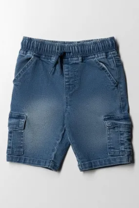 Cargo Denim Shorts  Blue