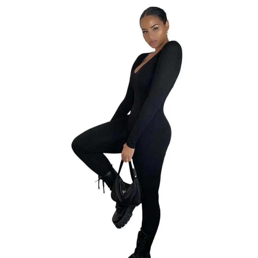 Casual Comfortable Women's Fitness Bodycon Jumpsuit