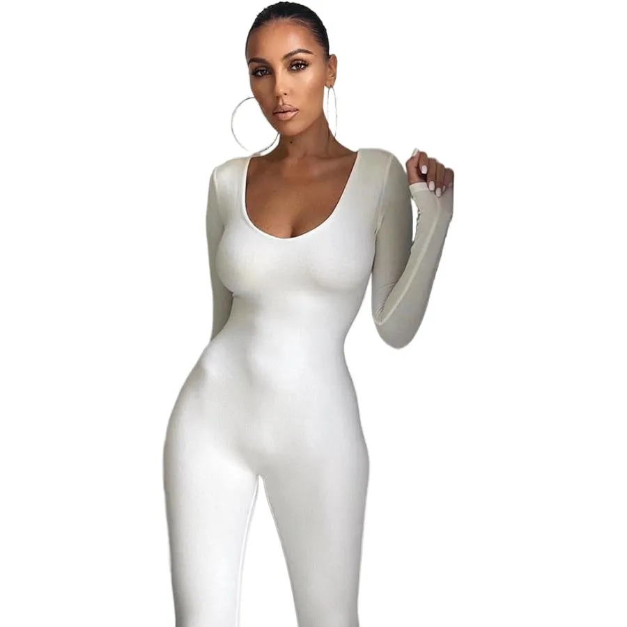 Casual Comfortable Women's Fitness Bodycon Jumpsuit