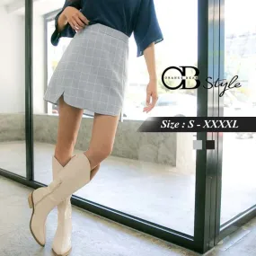 CHECKED TUNIC MINI SKIRTS