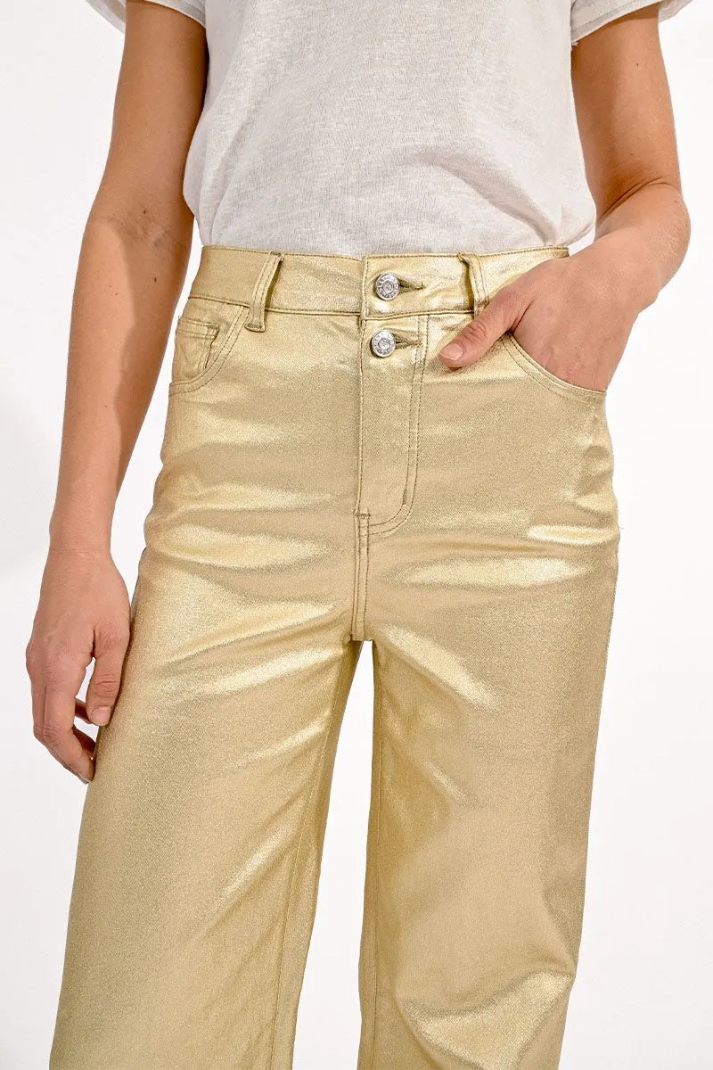 Coated Gold Pants