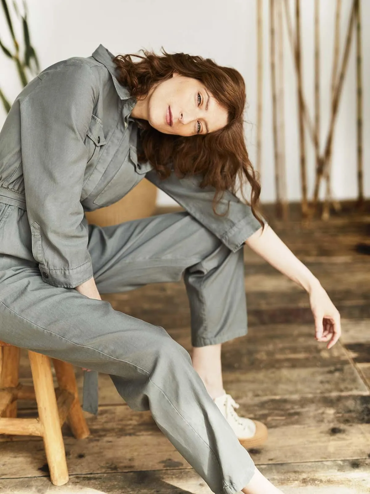 Cora Boiler Suit - Sage Green