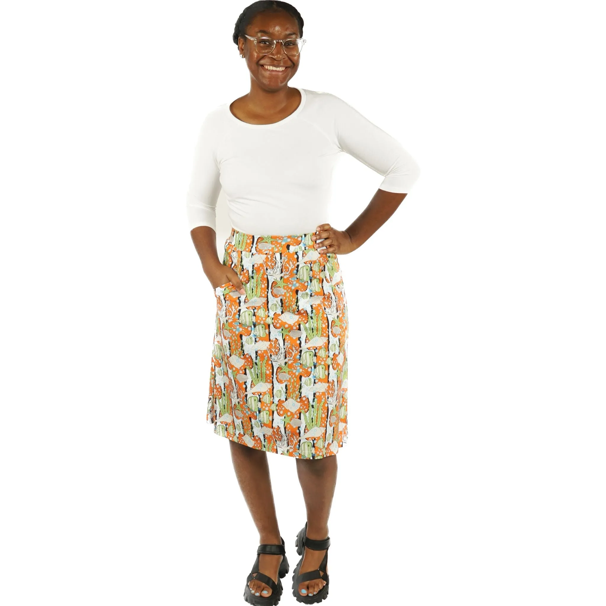 Coral Reef A-Line Skirt [FINAL SALE]