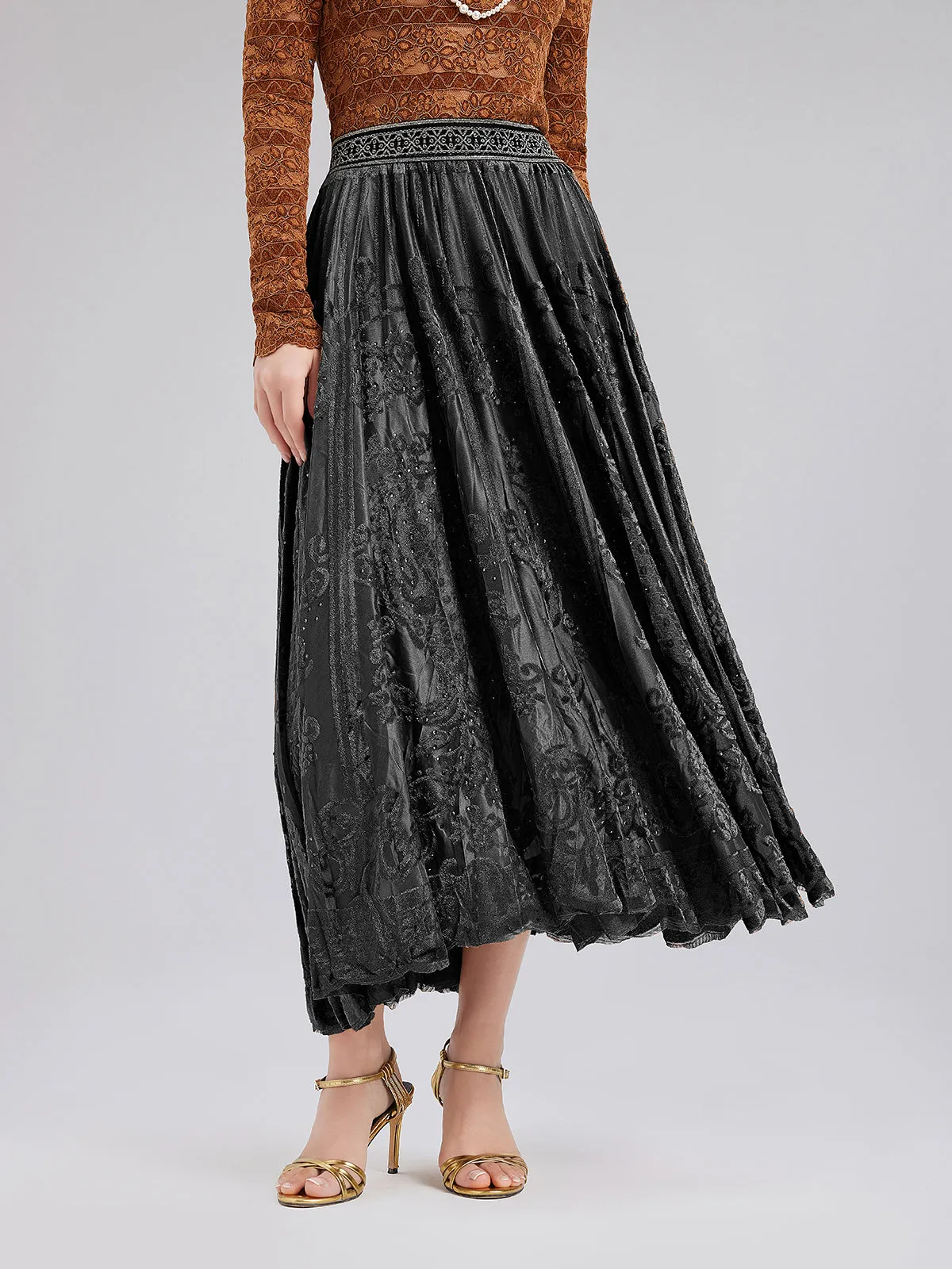 Custom Fabric Palace A-Line Skirt