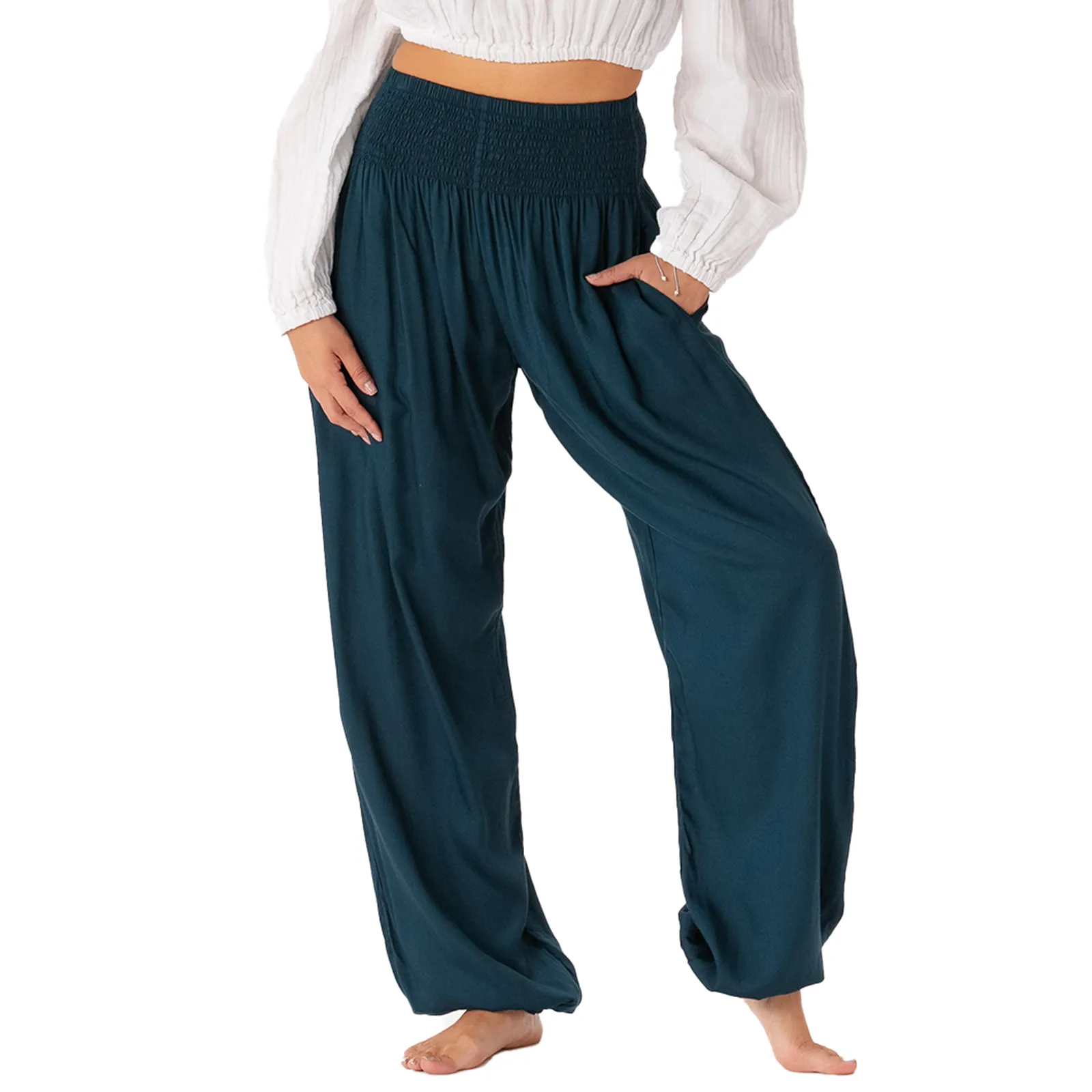 Deep Teal Harem Pants