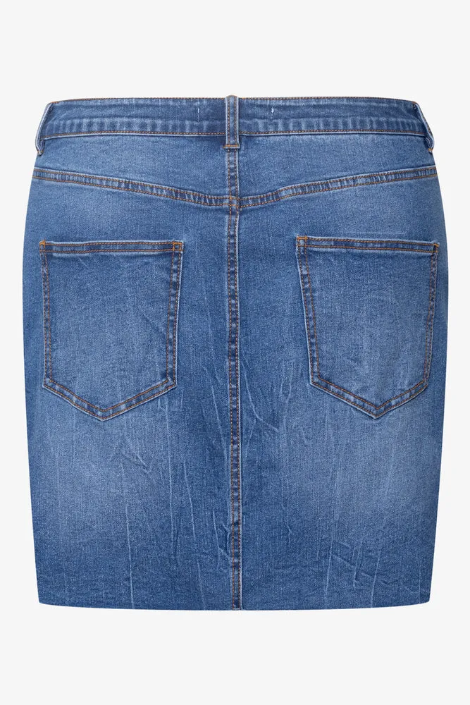 Denim Mini Skirt Blue