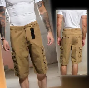 ^ECKO UNLIMITED^ (SAND) CARGO SHORTS (WAIST 32”)