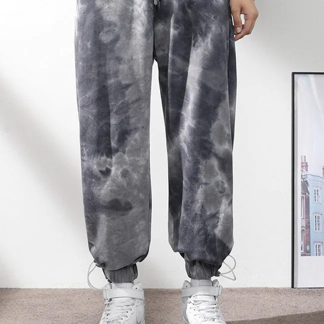 Elastic Waist Drawstring Ankle-tied Sweatpants Men