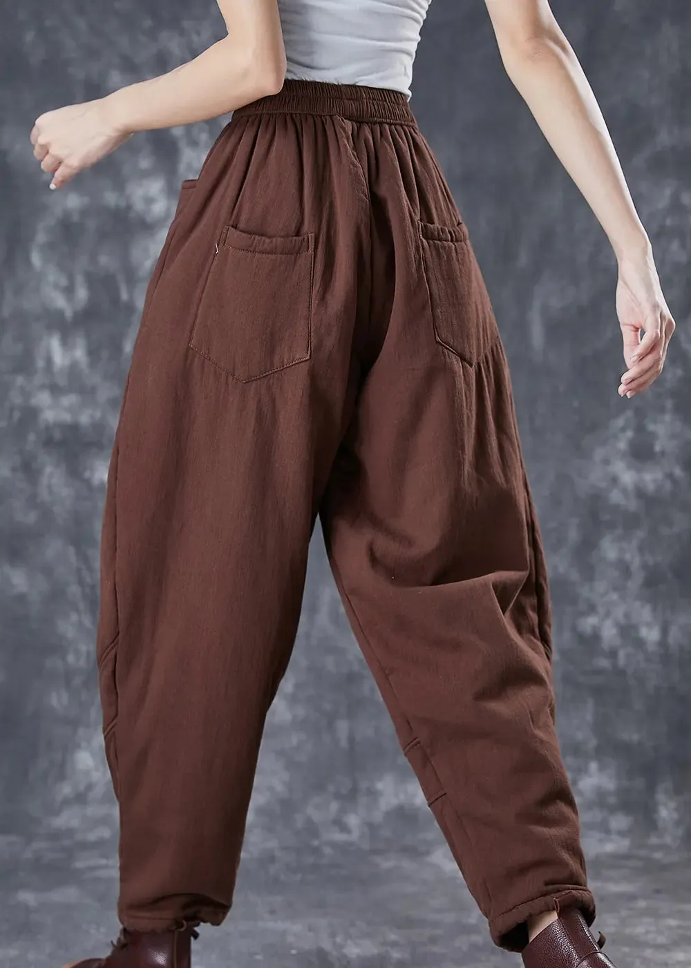 Fine Cotton Filled Harem Pants Winter