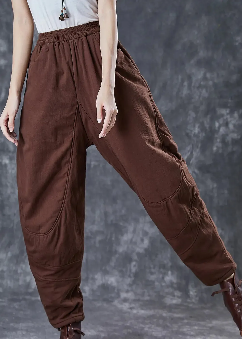 Fine Cotton Filled Harem Pants Winter