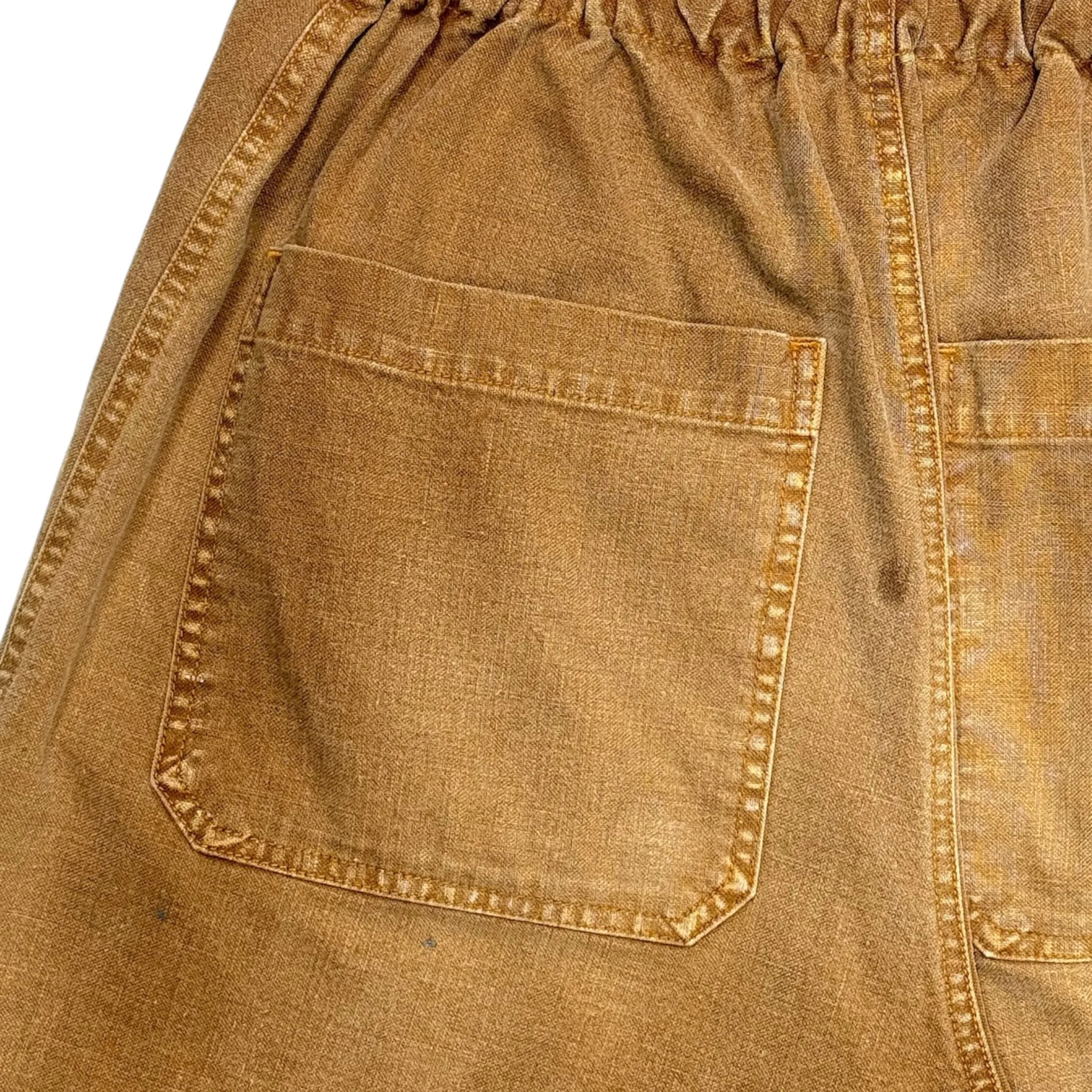 Kapital Ripped Bermuda Shorts Havana Brown