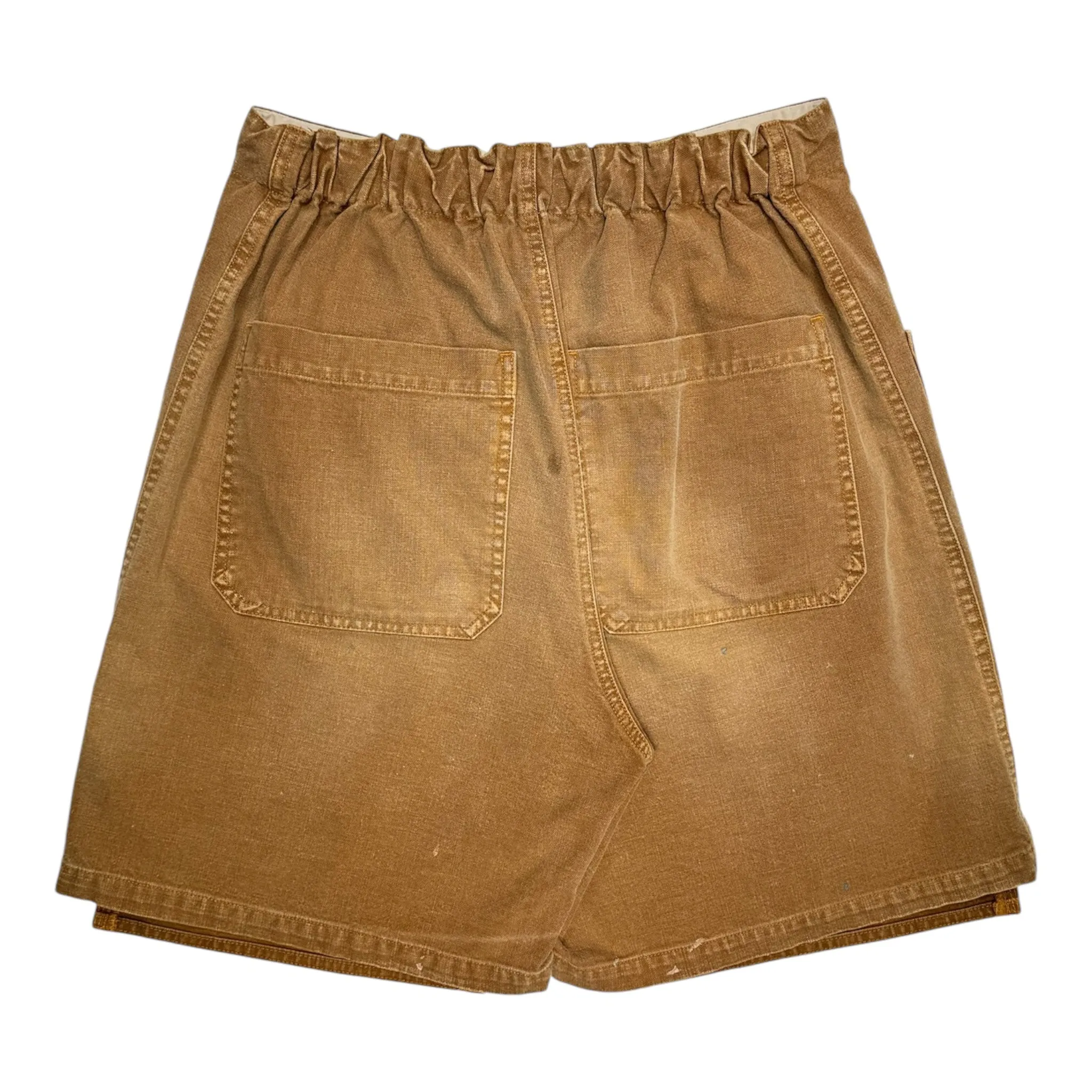 Kapital Ripped Bermuda Shorts Havana Brown