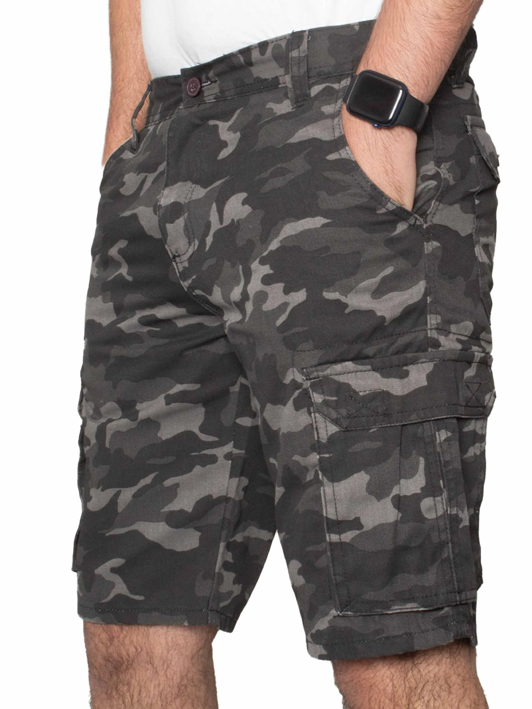 Kruze | Mens Cargo Camo Shorts