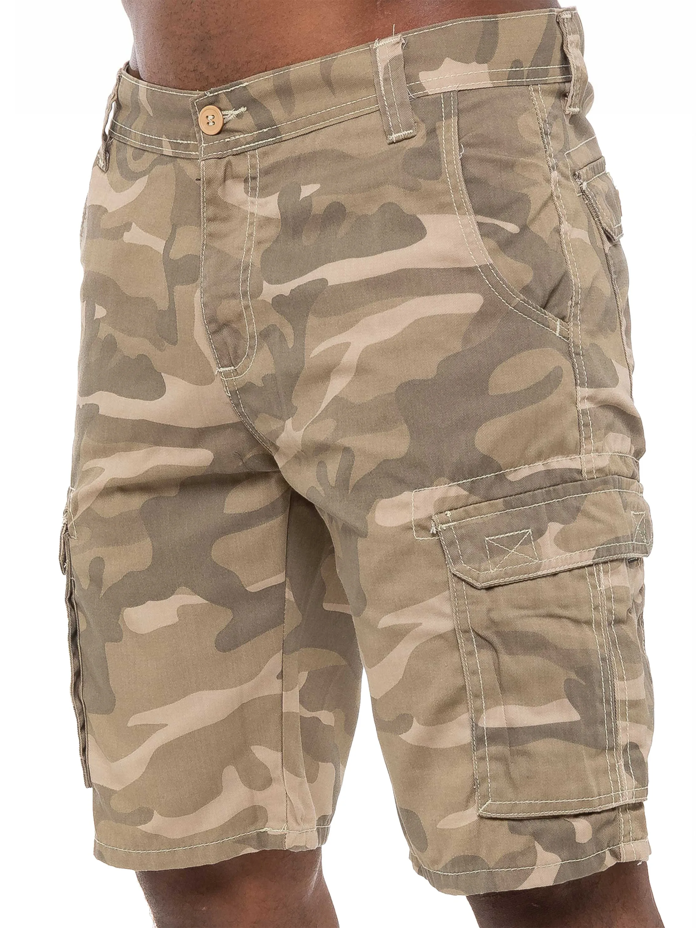 Kruze | Mens Cargo Camo Shorts