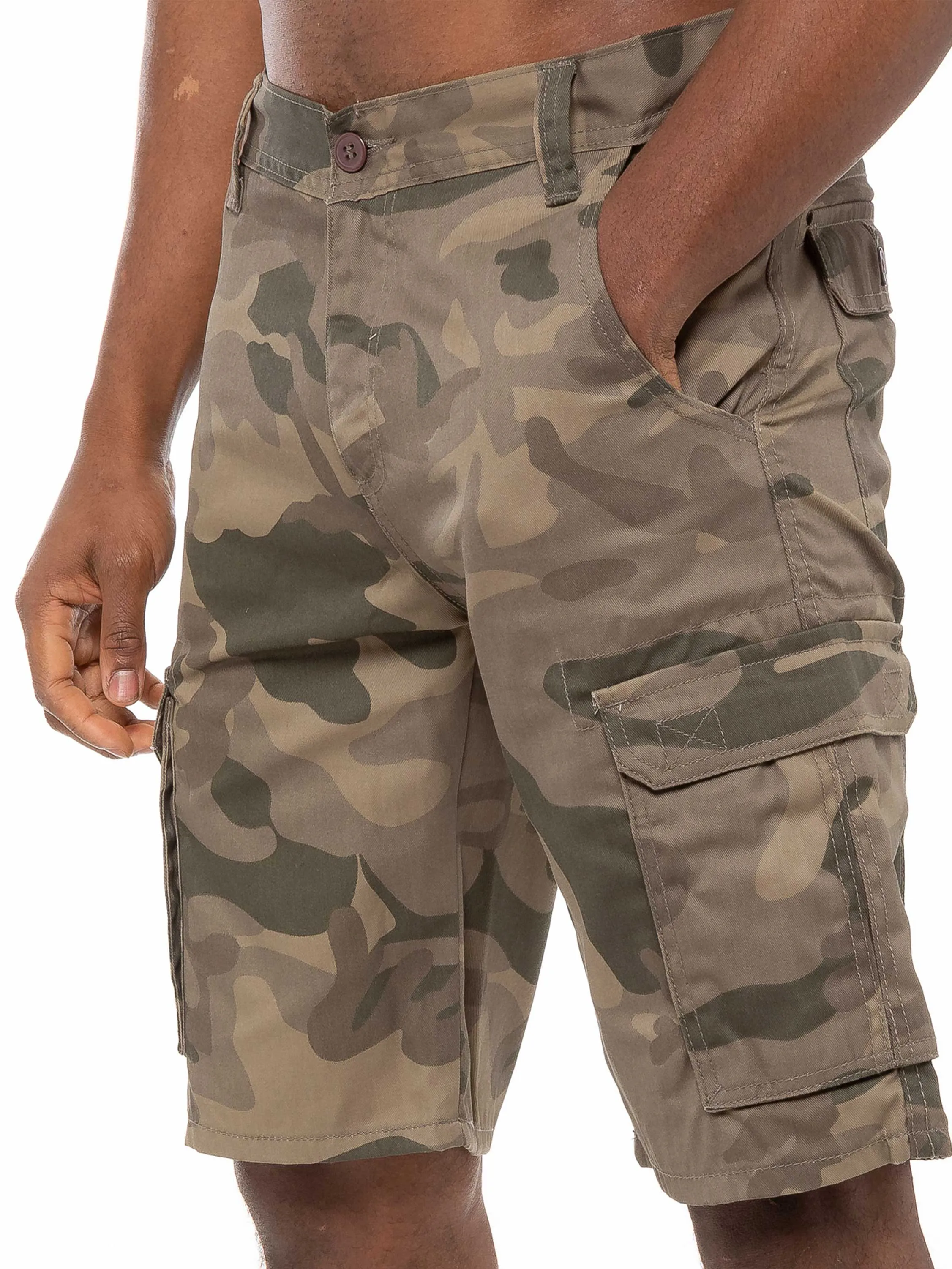 Kruze | Mens Cargo Camo Shorts