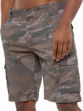 Kruze | Mens Cargo Camo Shorts