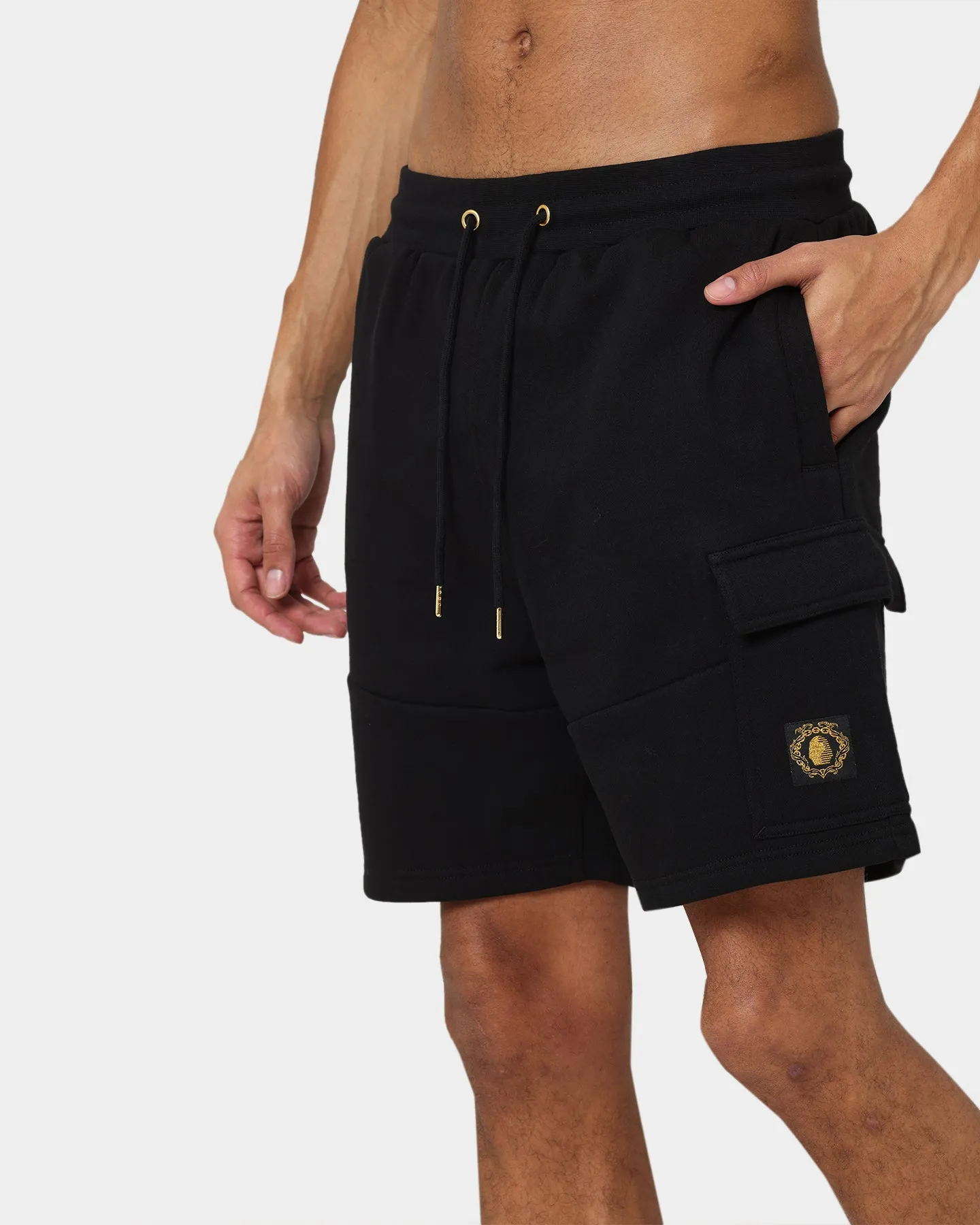 Last Kings Cargo Sweat Shorts Black