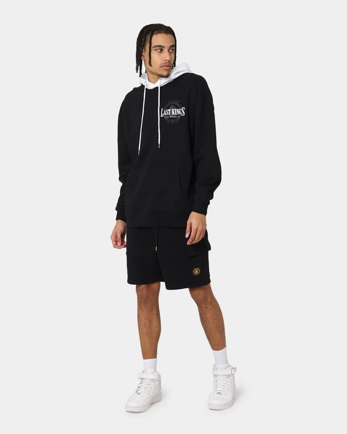 Last Kings Cargo Sweat Shorts Black