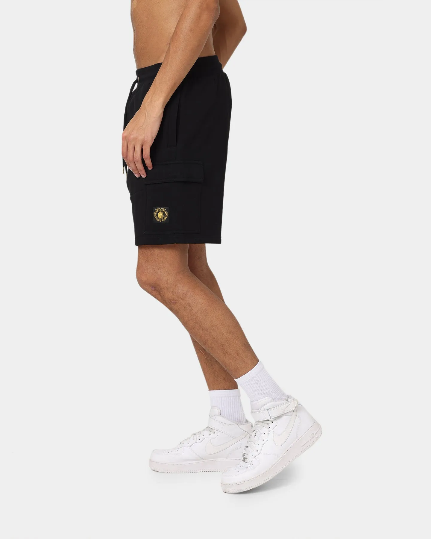 Last Kings Cargo Sweat Shorts Black