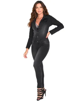 Lowla Long Sleeve Denim Colombian Jumpsuit Women