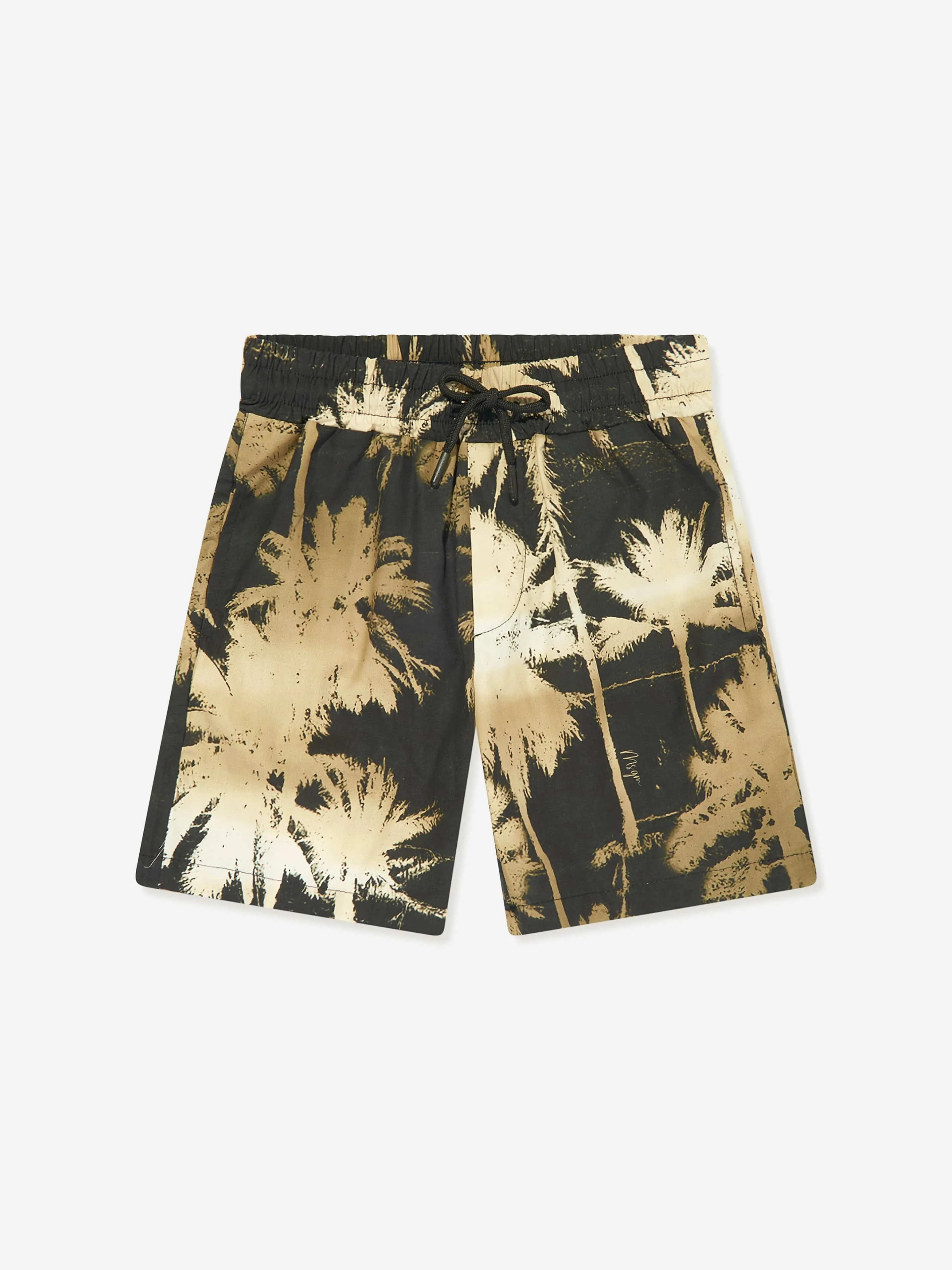 MSGM Boys Poplin Bermuda Shorts in Black