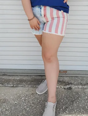 Patriotic Denim Shorts