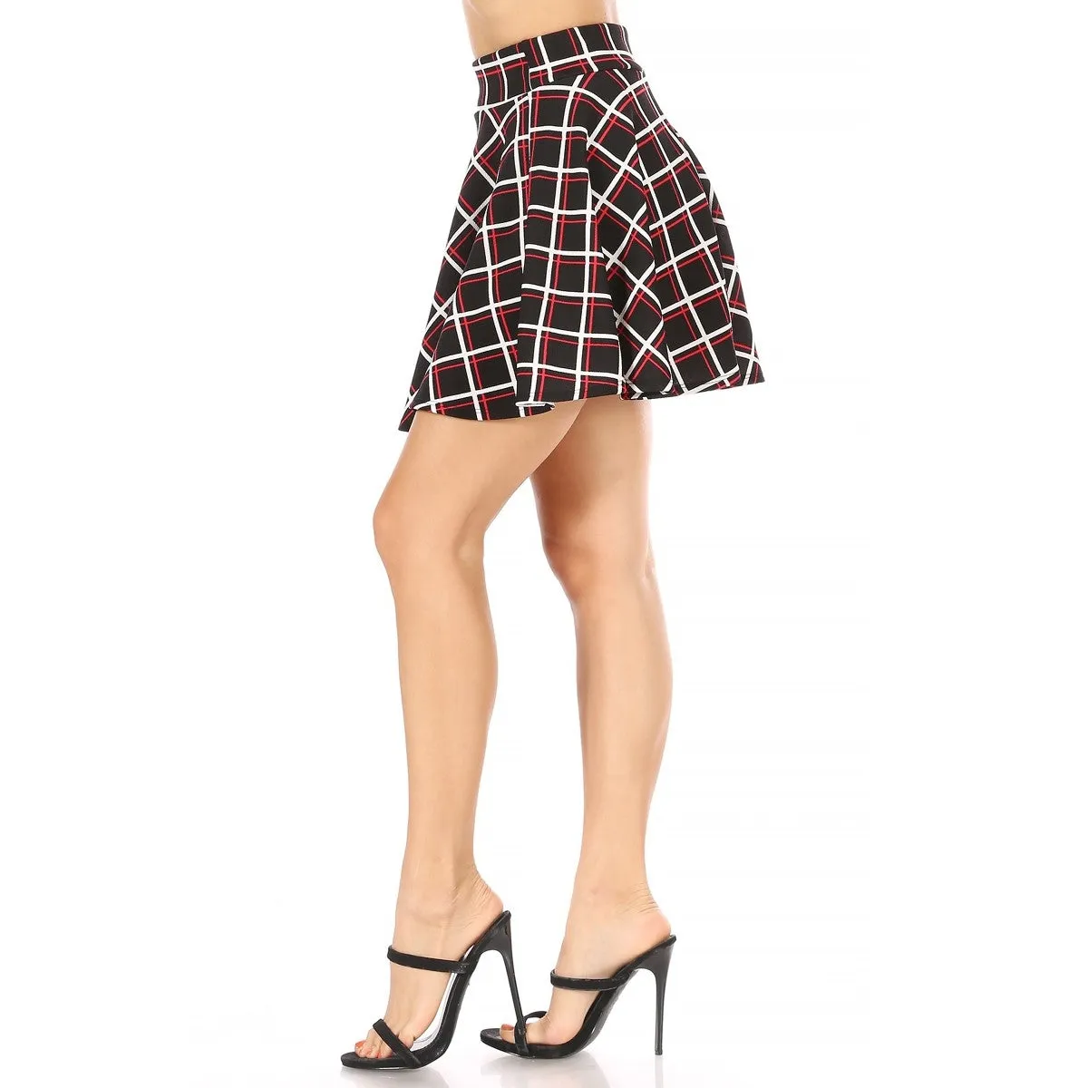 Plaid A-line Mini Skirt