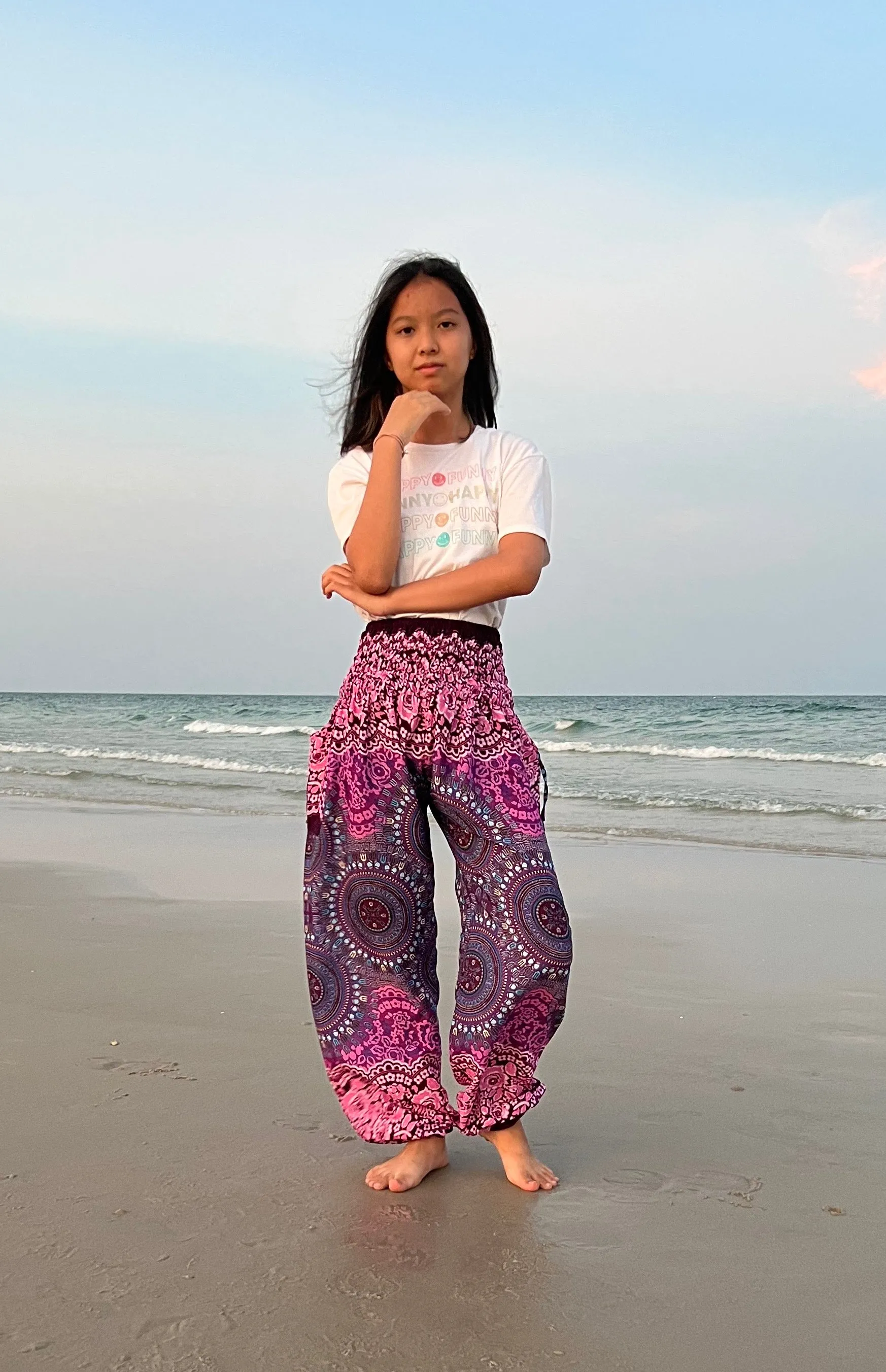 Rose Circle Kids Boho Harem Pants