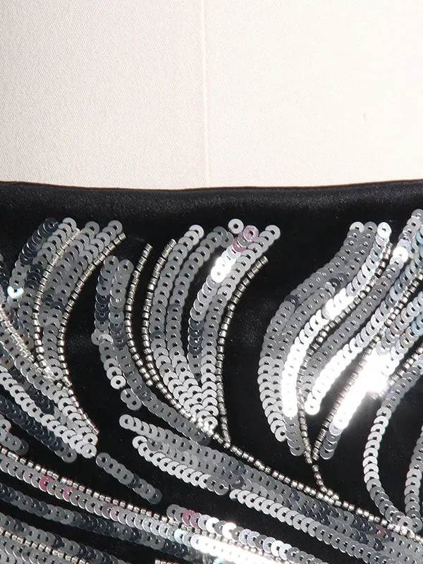 Sequined A-line Skirts Bottoms