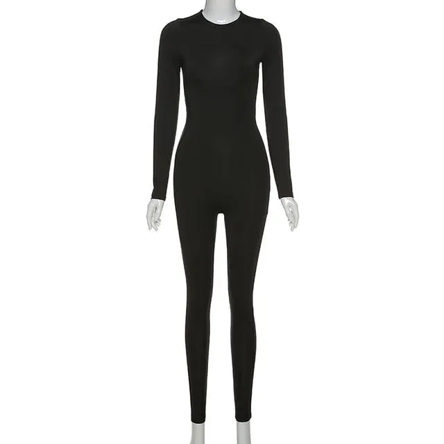 Stylish Hot Girls' Long Sleeve Jumpsuit For Fitness