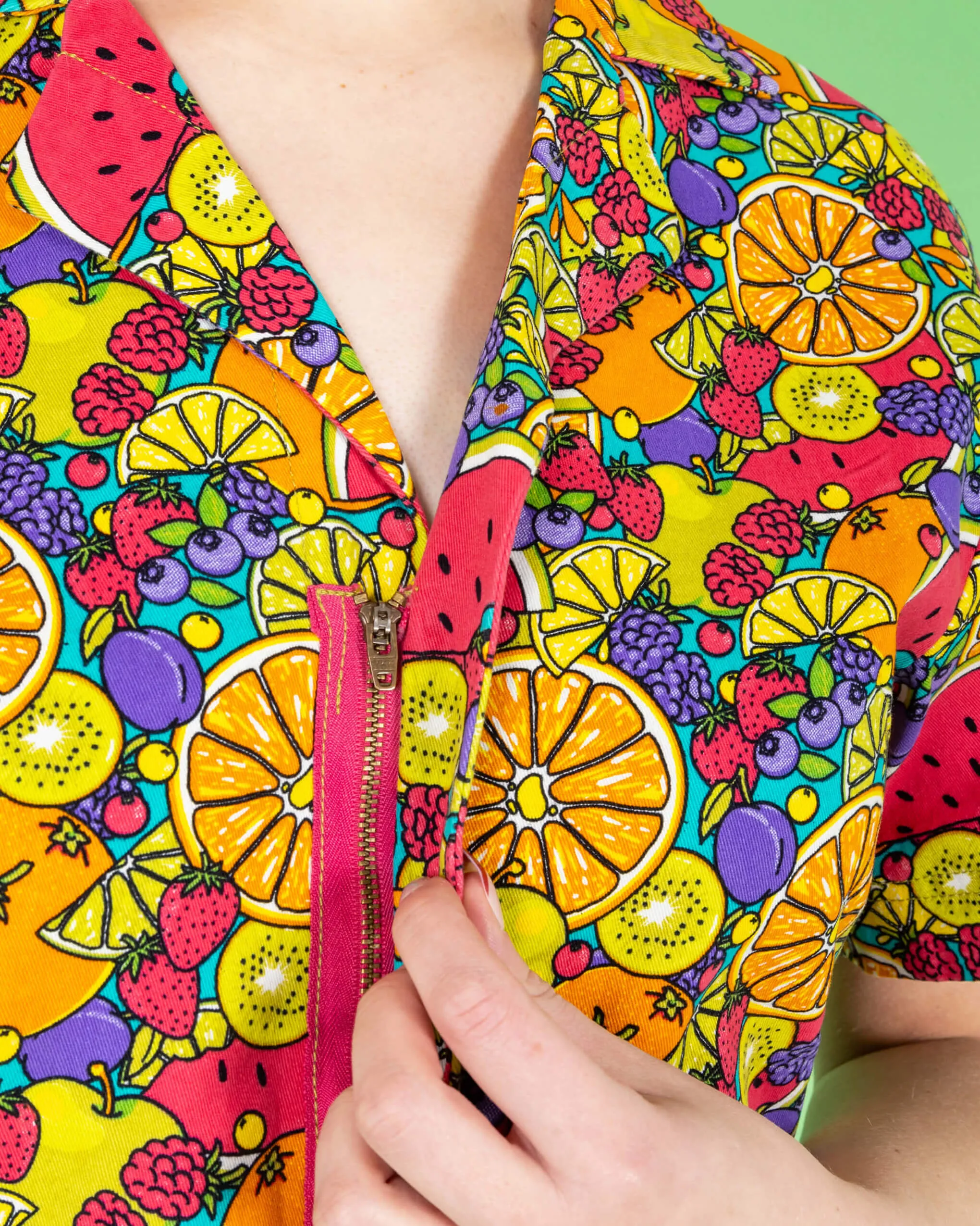 Tutti Frutti Stretch Twill Playsuit