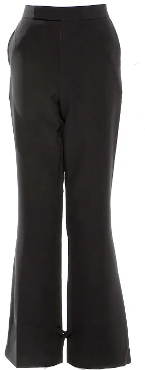 Viden. Totokaelo. Black Poly-Tech Straight Leg Boot Flare Pants